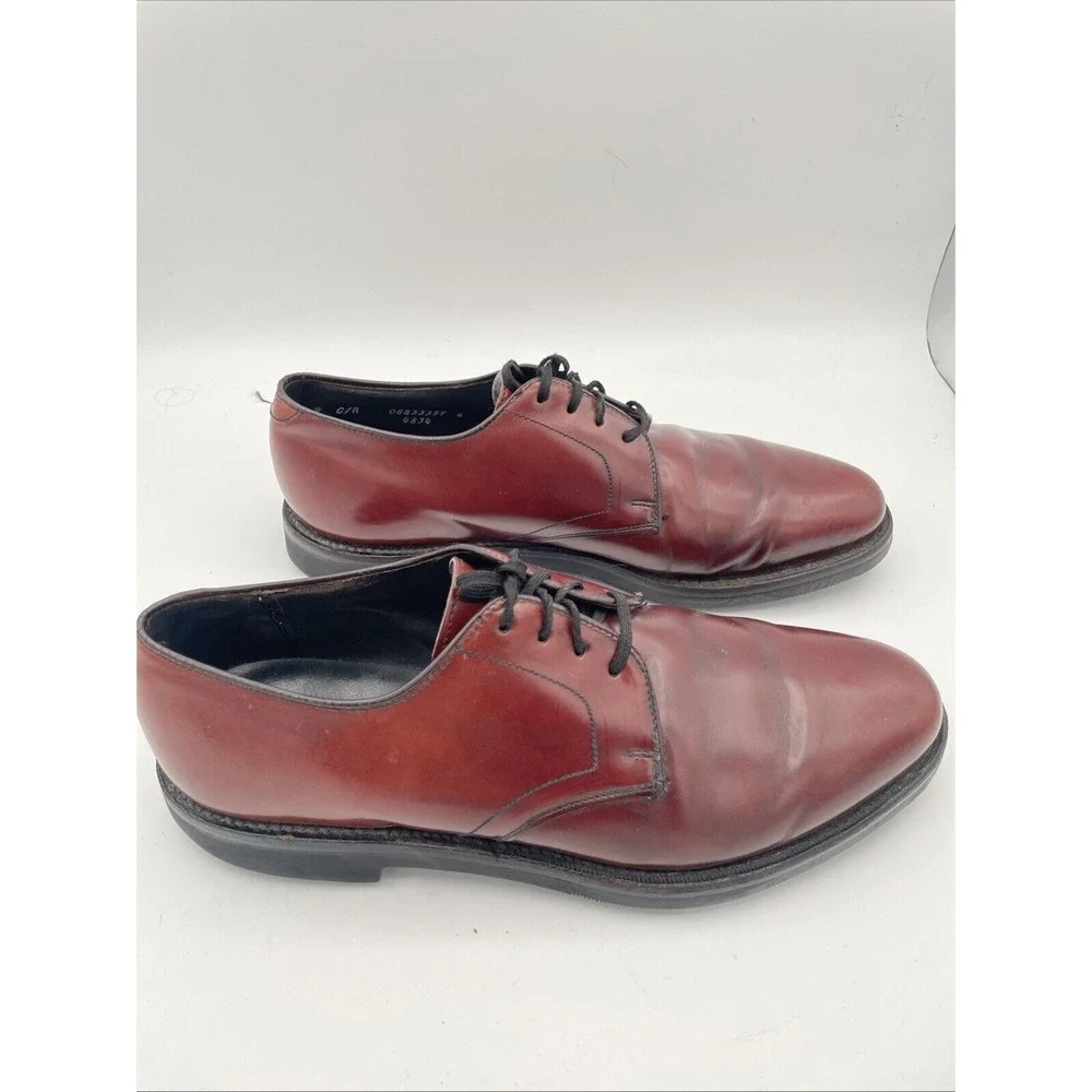 ET Wright VTG‎ Mens Sz.9 Oxford Burgundy Leather Dress shoes 